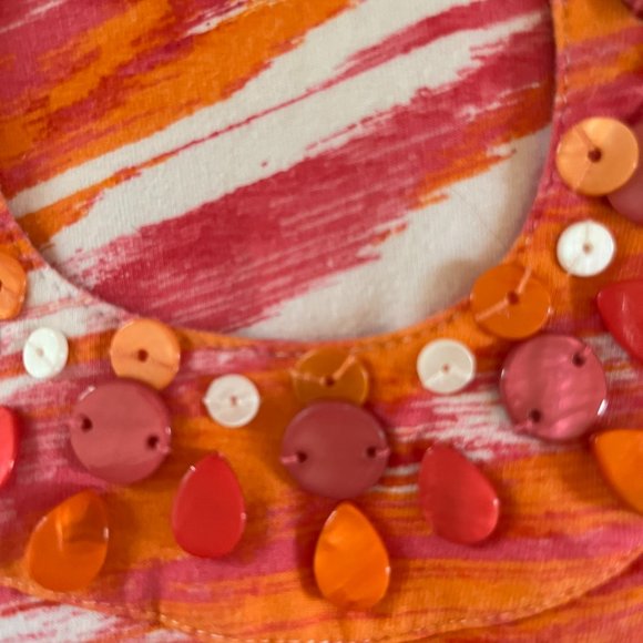 RUBY RD Colorful Beaded Top Size Large - Picture 2 of 4